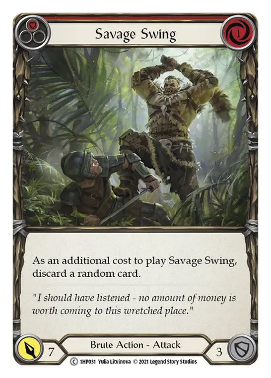 Savage Swing card image, pitch 1