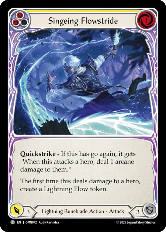 Singeing Flowstride card image, pitch 2