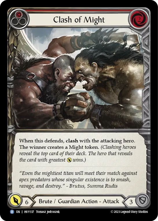 Clash of Might card image, pitch 1