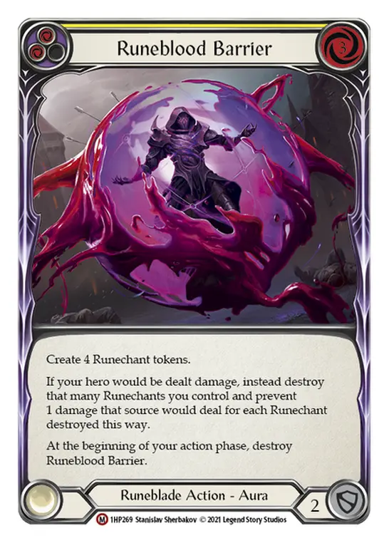 Runeblood Barrier card image, pitch 2