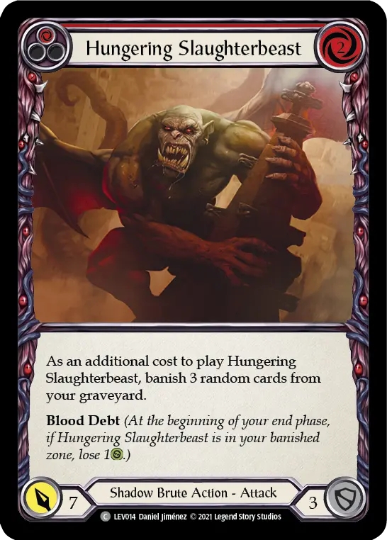 Hungering Slaughterbeast card image, pitch 1