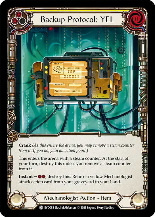 Backup Protocol: YEL card image, pitch 2