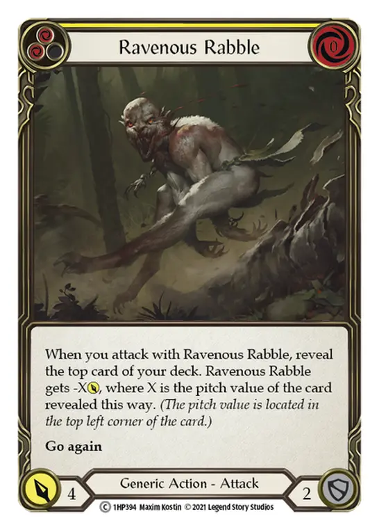 Ravenous Rabble card image, pitch 2
