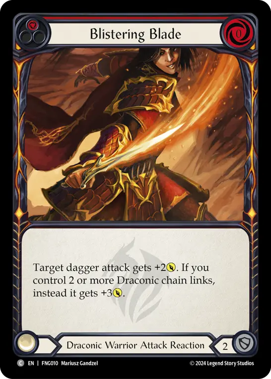 Blistering Blade card image, pitch 1