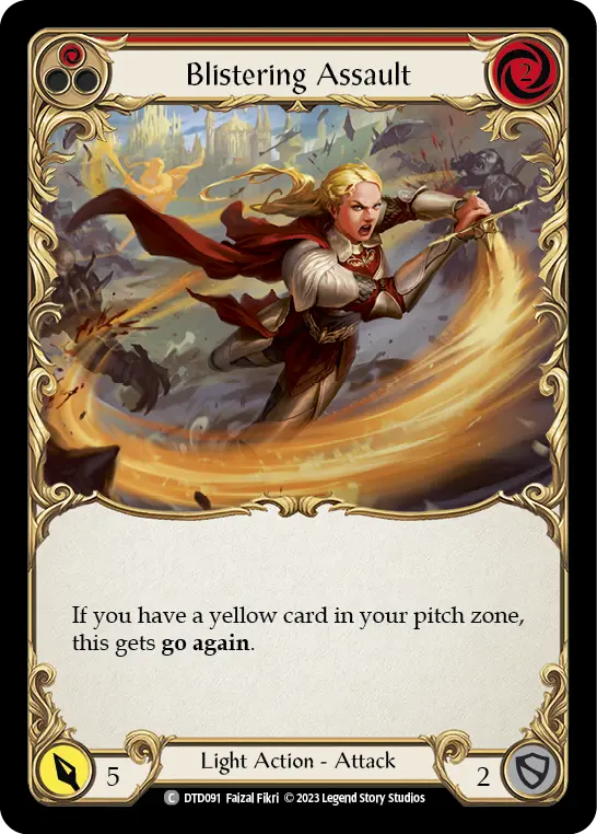Blistering Assault card image, pitch 1