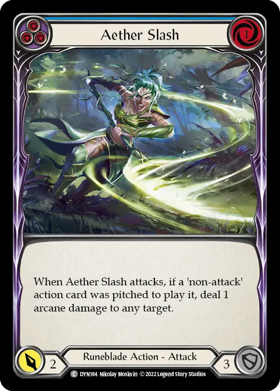 Aether Slash card image, pitch 3