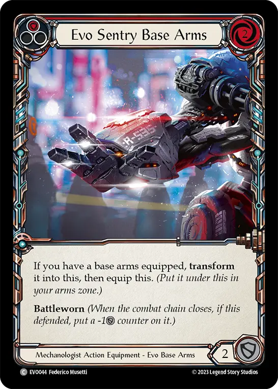 Evo Sentry Base Arms card image, pitch 1