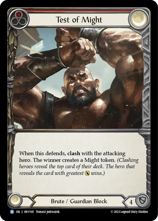 Test of Might card image, pitch 1