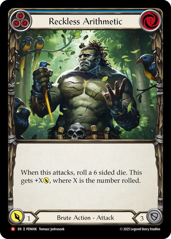 Reckless Arithmetic card image, pitch 3