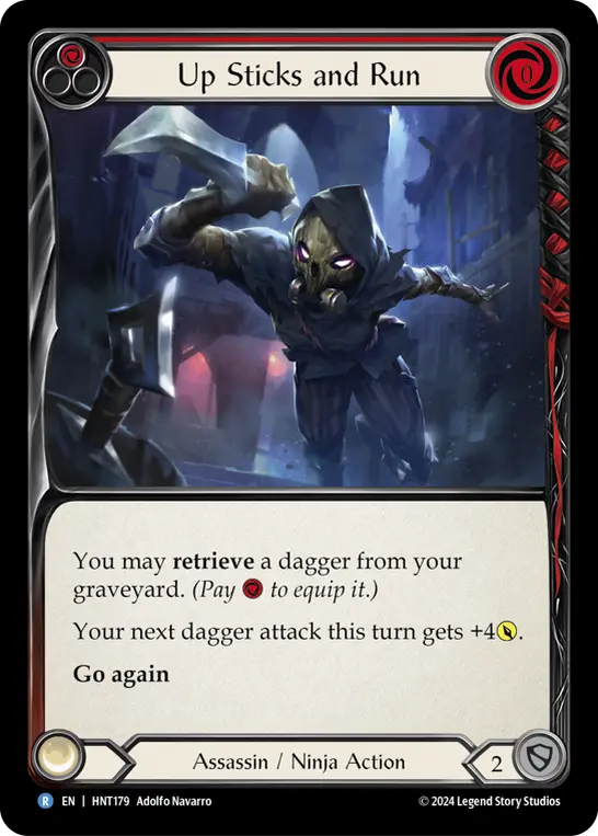 Up Sticks and Run card image, pitch 1