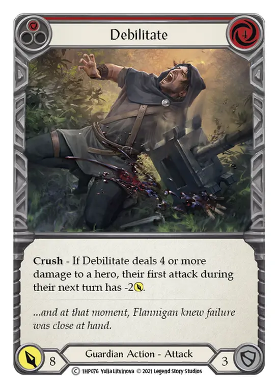 Debilitate card image, pitch 1