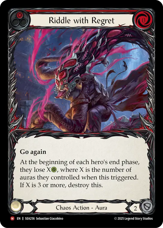 Riddle with Regret card image, pitch 1