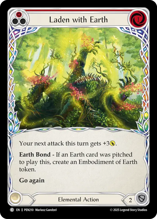 Laden with Earth card image, pitch 1
