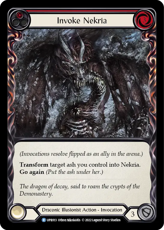 Invoke Nekria card image, pitch 1