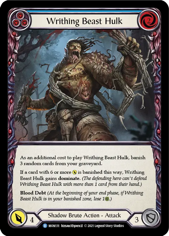 Writhing Beast Hulk card image, pitch 3