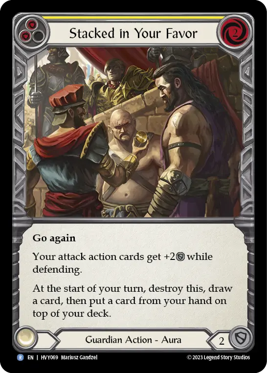 Stacked in Your Favor card image, pitch 2