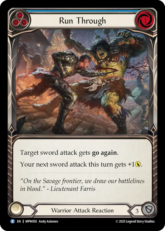 Run Through card image, pitch 3
