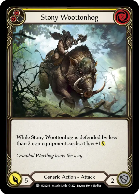 Stony Woottonhog card image, pitch 2