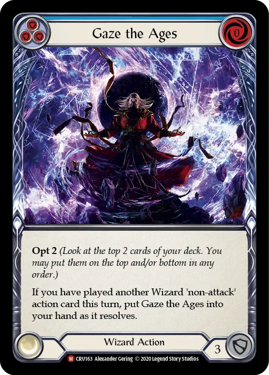 Gaze the Ages card image, pitch 3