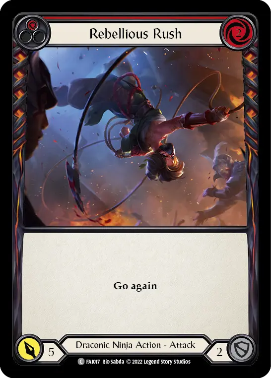 Rebellious Rush card image, pitch 1