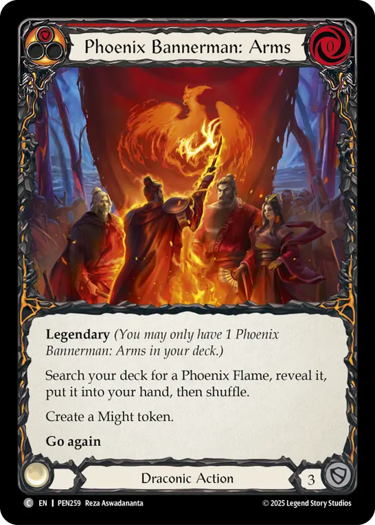 Phoenix Bannerman: Arms card image, pitch 1