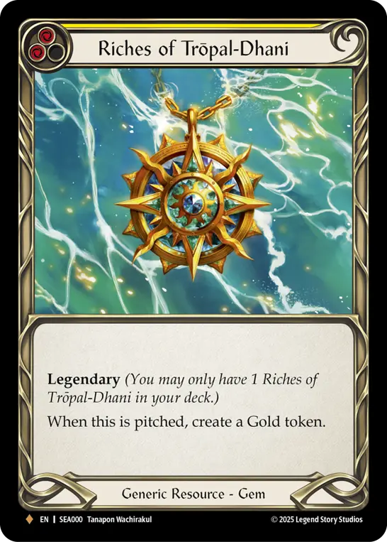 Riches of Trōpal-Dhani card image, pitch 2