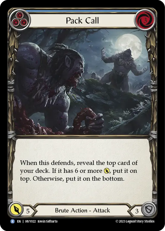 Pack Call card image, pitch 3