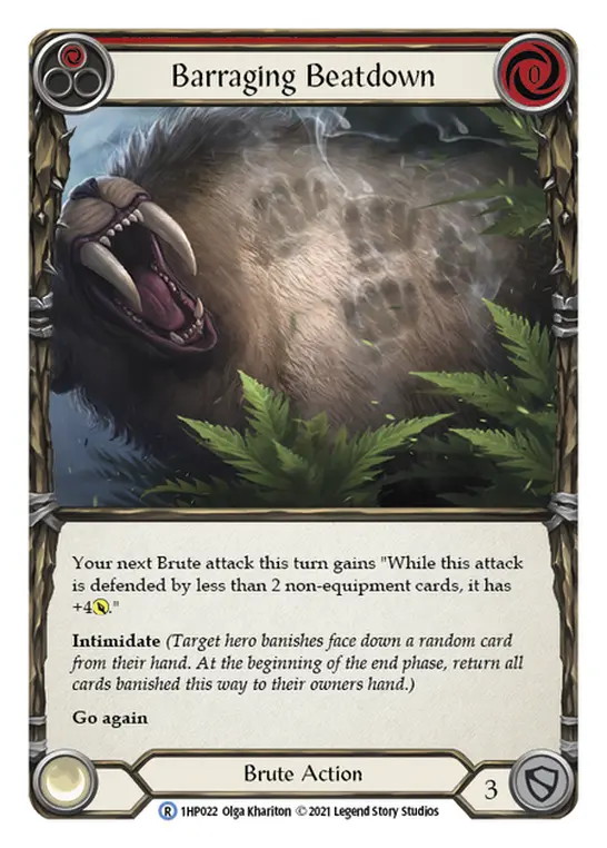 Barraging Beatdown card image, pitch 1