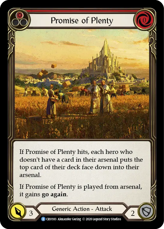 Promise of Plenty card image, pitch 1