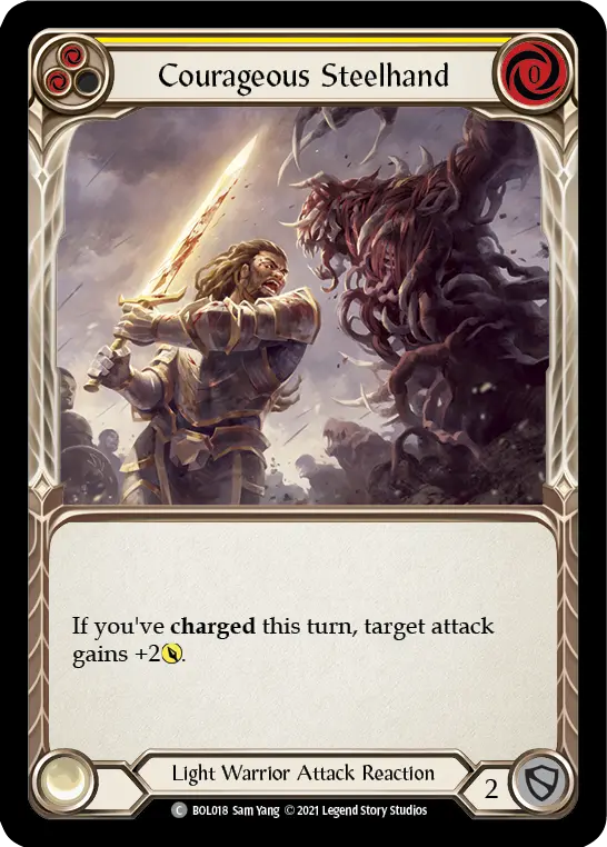Courageous Steelhand card image, pitch 2
