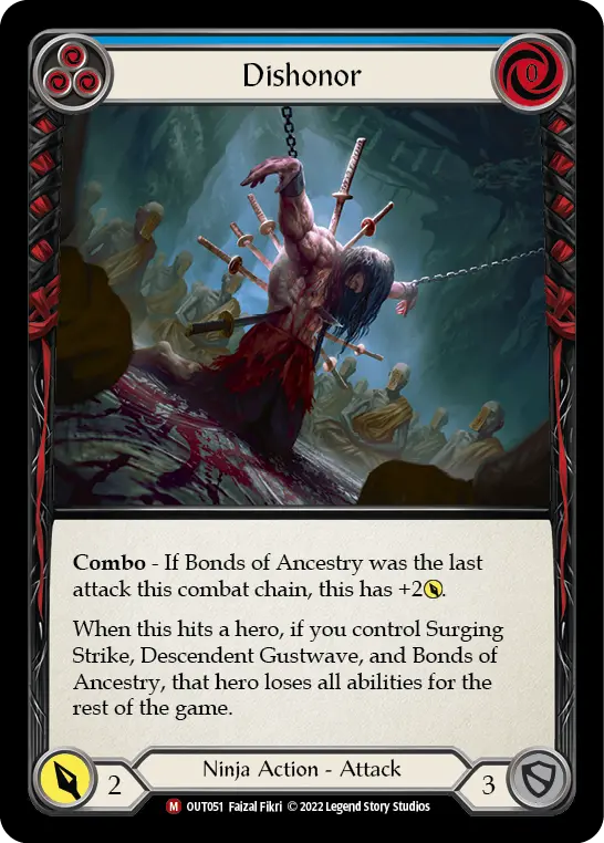 Dishonor card image, pitch 3