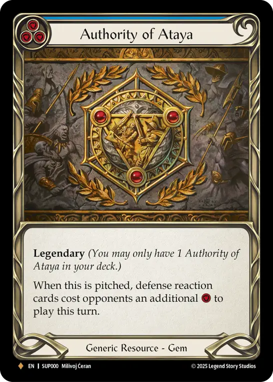 Authority of Ataya card image, pitch 3