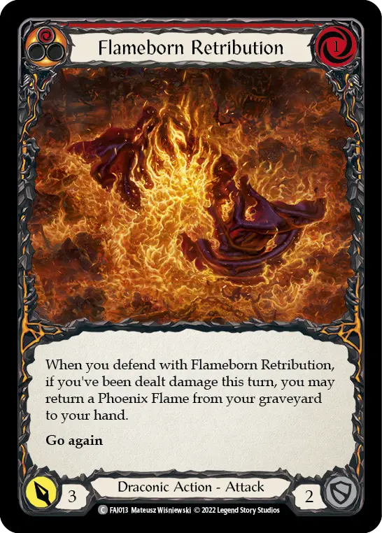 Flameborn Retribution card image, pitch 1