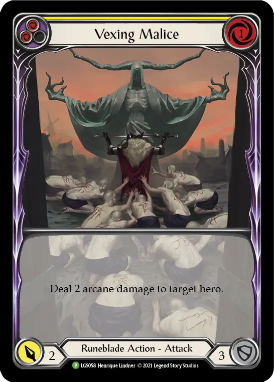 Vexing Malice card image, pitch 2