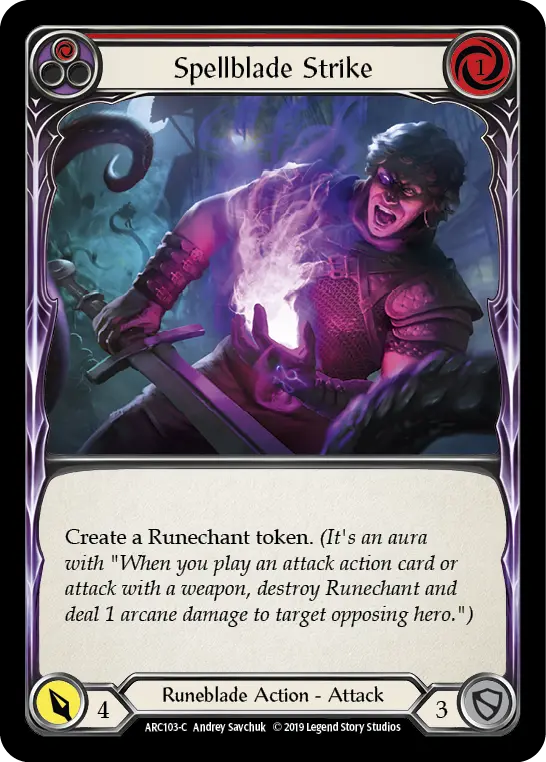 Spellblade Strike card image, pitch 1