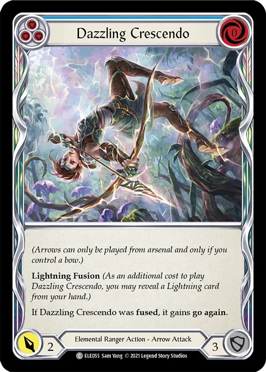 Dazzling Crescendo card image, pitch 3