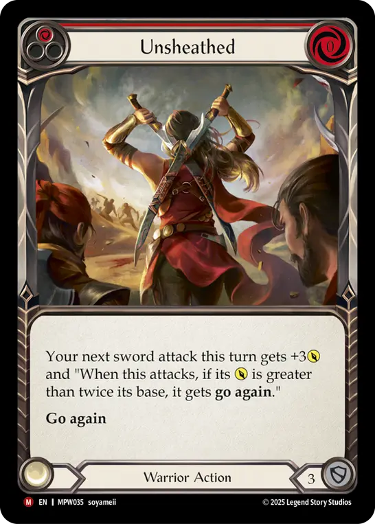 Unsheathed card image, pitch 1