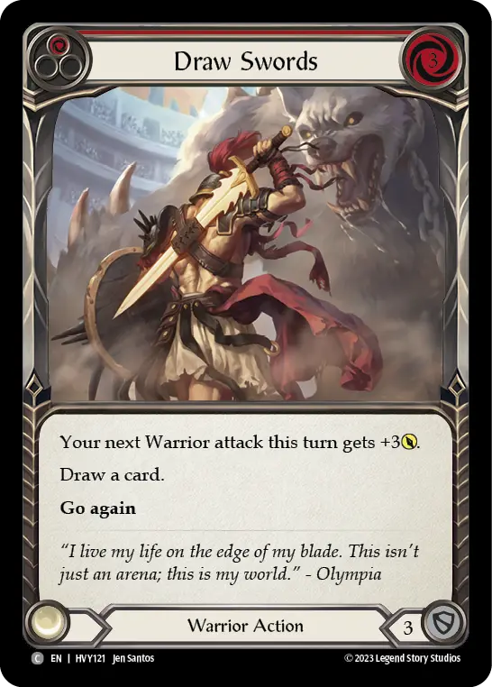 Draw Swords card image, pitch 1