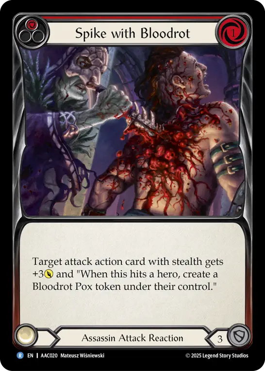 Spike with Bloodrot card image, pitch 1