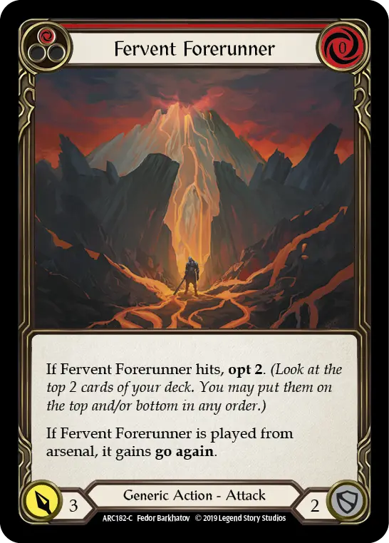 Fervent Forerunner card image, pitch 1