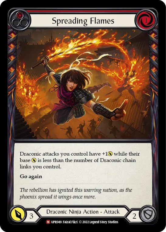Spreading Flames card image, pitch 1