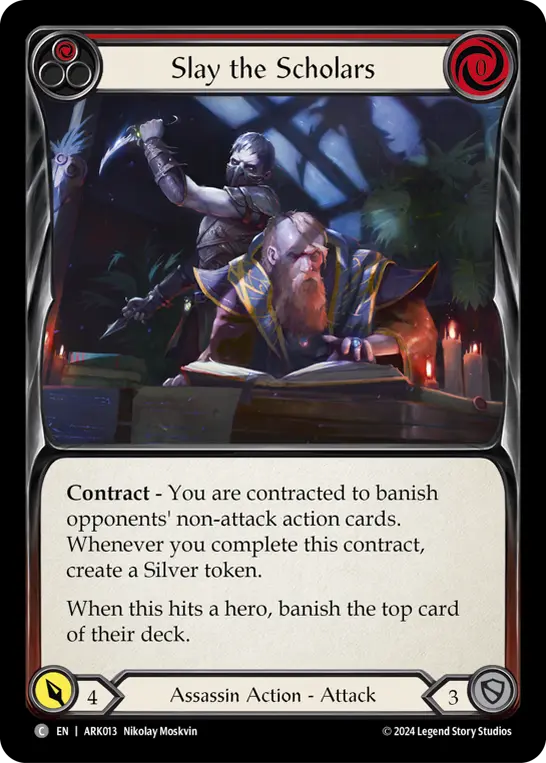 Slay the Scholars card image, pitch 1