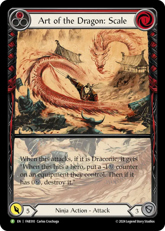 Art of the Dragon: Scale card image, pitch 1