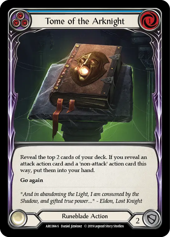 Tome of the Arknight card image, pitch 3