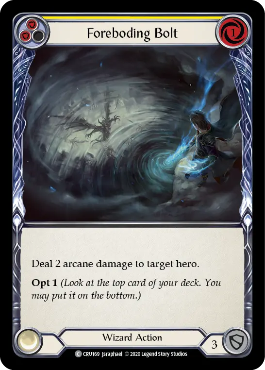 Foreboding Bolt card image, pitch 2