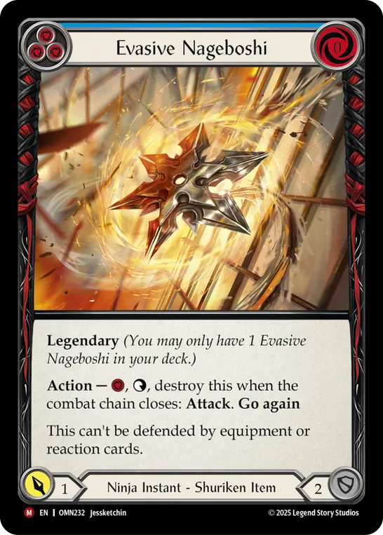 Evasive Nageboshi card image, pitch 3