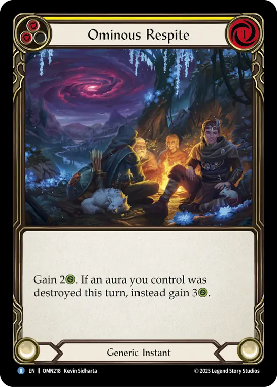 Ominous Respite card image, pitch 2