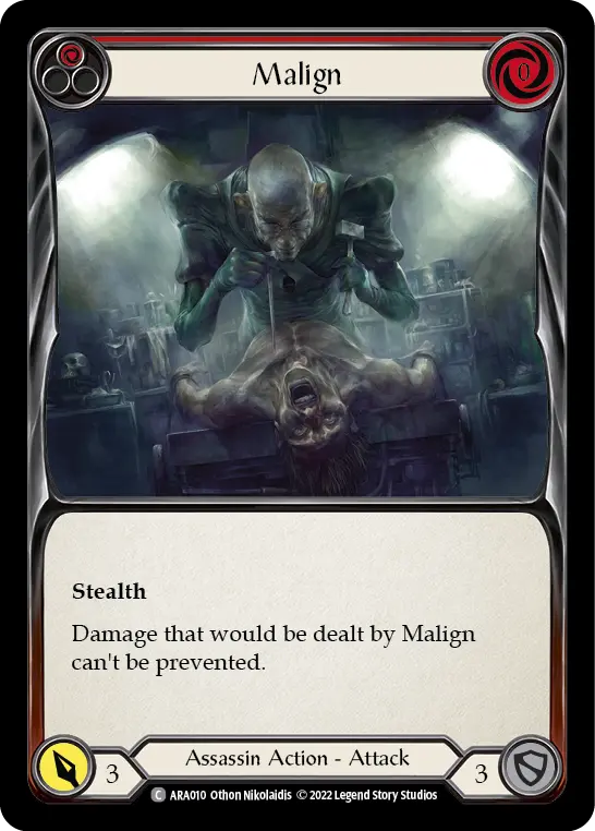 Malign card image, pitch 1