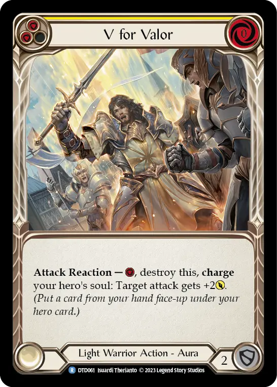 V for Valor card image, pitch 2