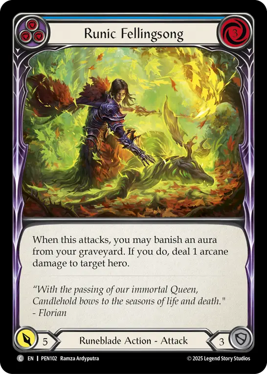 Runic Fellingsong card image, pitch 3